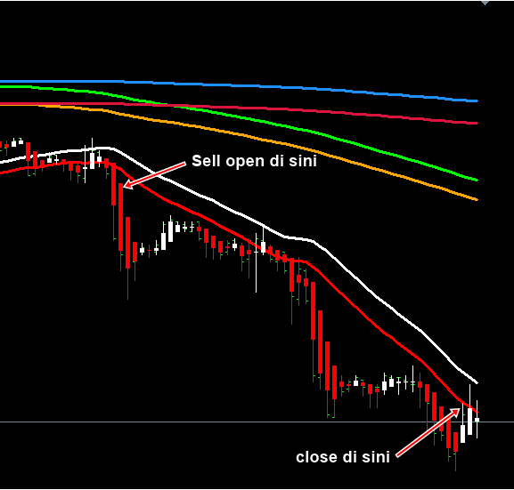 Contoh entry sell position